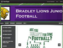 Tablet Screenshot of bradleylionsjrfootball.net